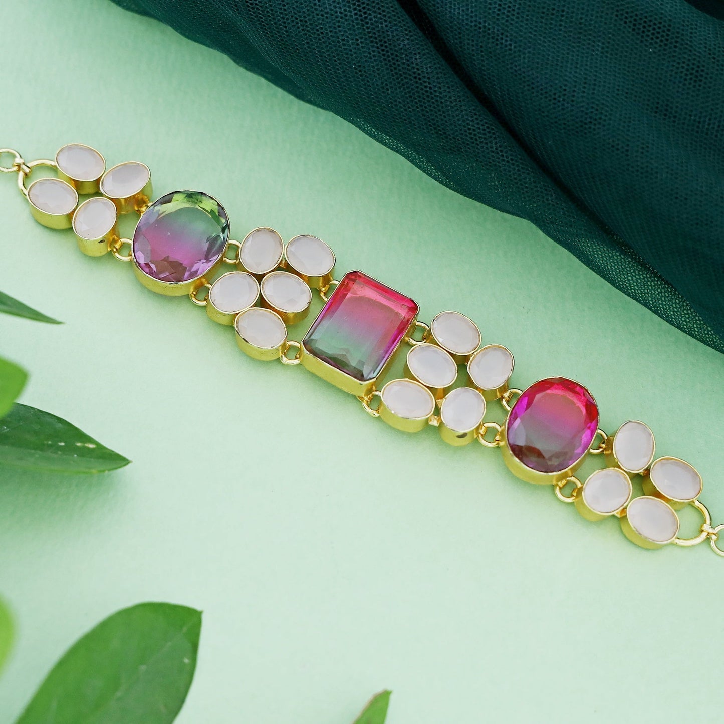 Color-blocked Choker