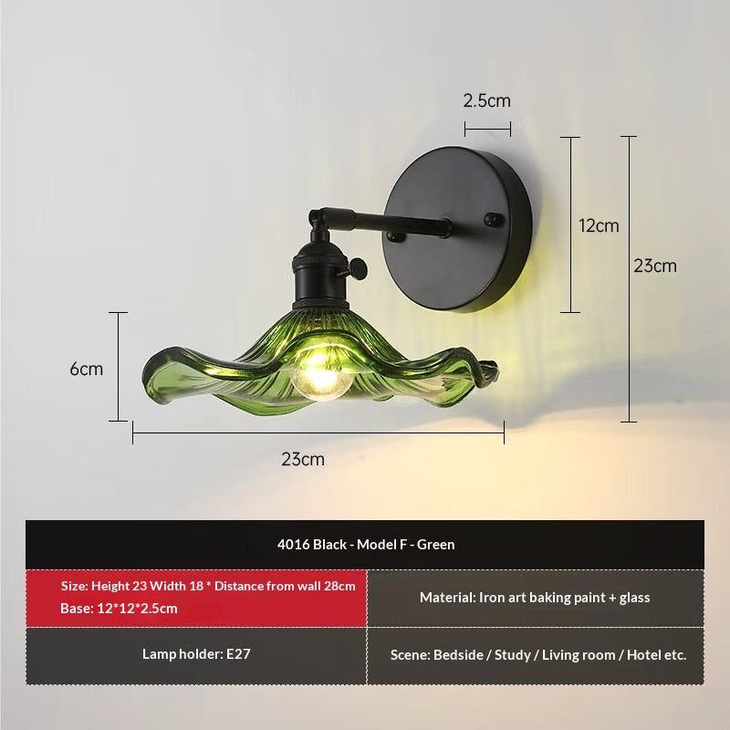 Retro Thickened Glass Colored Wall Lamp