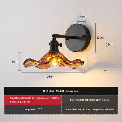 Retro Thickened Glass Colored Wall Lamp