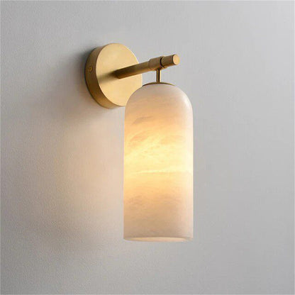 Simple Marble Copper Wall Lamp In Spain