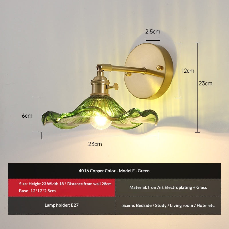 Retro Thickened Glass Colored Wall Lamp