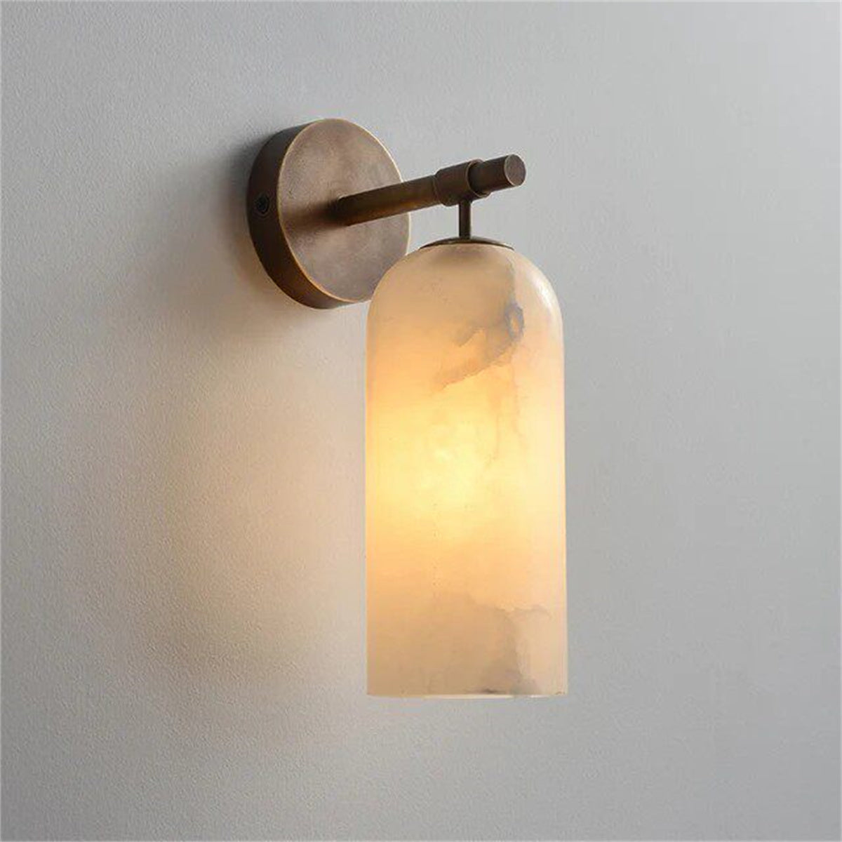 Simple Marble Copper Wall Lamp In Spain